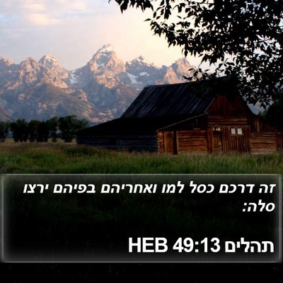 תהלים 49:13 HEB Bible Verse Image