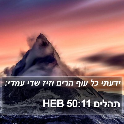תהלים 50:11 HEB Bible Verse Image