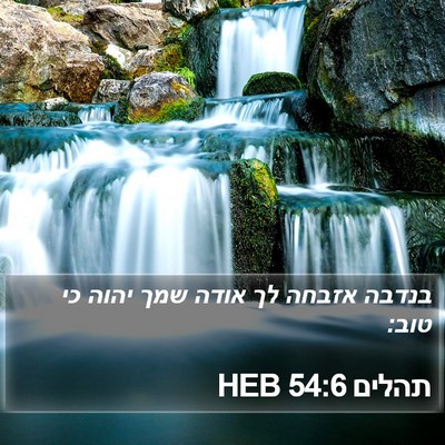 תהלים 54:6 HEB Bible Verse Image