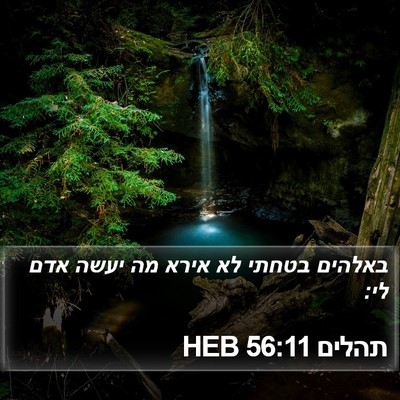 תהלים 56:11 HEB Bible Verse Image