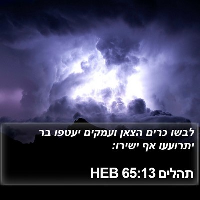 תהלים 65:13 HEB Bible Verse Image