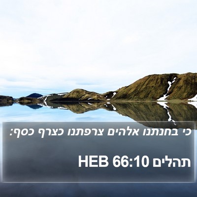 תהלים 66:10 HEB Bible Verse Image