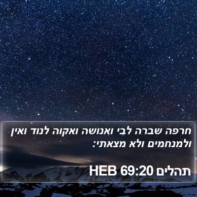 תהלים 69:20 HEB Bible Verse Image