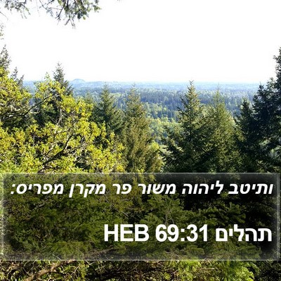 תהלים 69:31 HEB Bible Verse Image