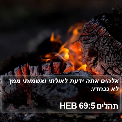 תהלים 69:5 HEB Bible Verse Image
