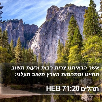 תהלים 71:20 HEB Bible Verse Image