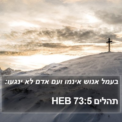 תהלים 73:5 HEB Bible Verse Image