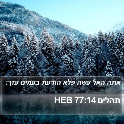תהלים 77:14 HEB Bible Verse Image