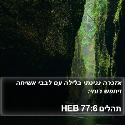 תהלים 77:6 HEB Bible Verse Image