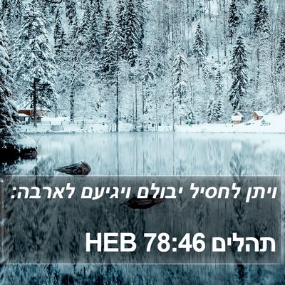 תהלים 78:46 HEB Bible Verse Image