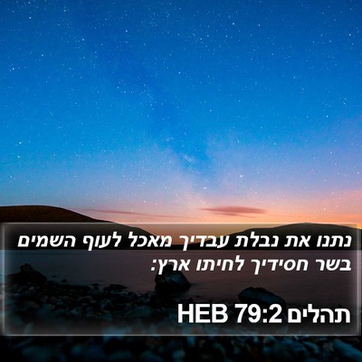 תהלים 79:2 HEB Bible Verse Image