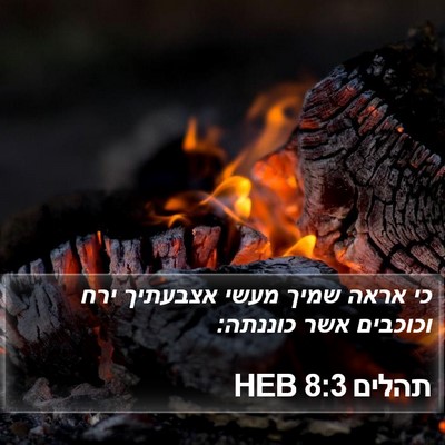 תהלים 8:3 HEB Bible Verse Image