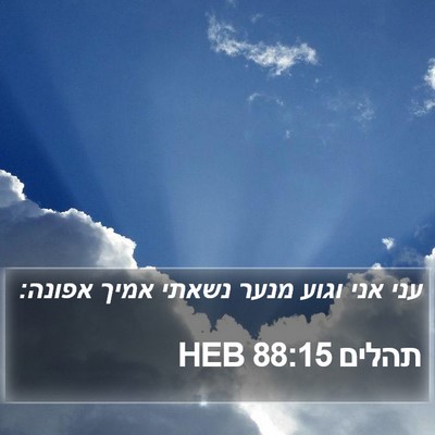 תהלים 88:15 HEB Bible Verse Image