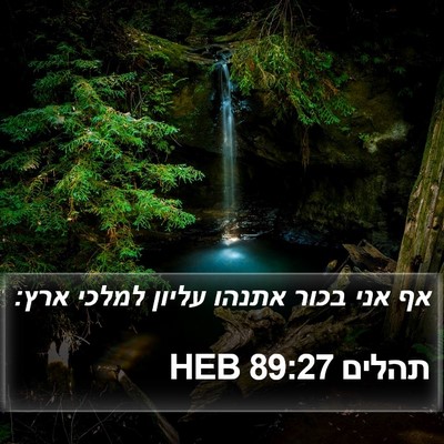 תהלים 89:27 HEB Bible Verse Image