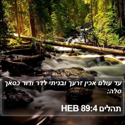 תהלים 89:4 HEB Bible Verse Image