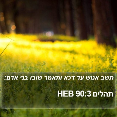תהלים 90:3 HEB Bible Verse Image