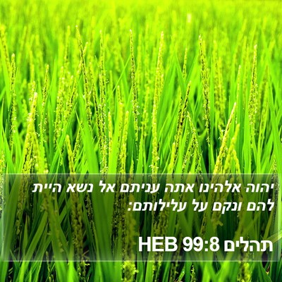 תהלים 99:8 HEB Bible Verse Image