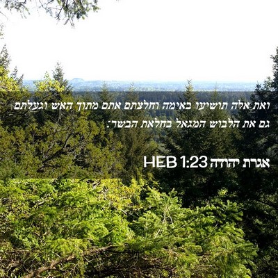 Picture 02 - אגרת יהודה 1:23 HEB - ואת אלה תושיעו באימה - Bible Verse Picture