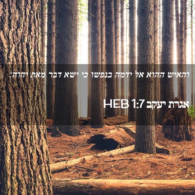 Picture 02 - אגרת יעקב 1:7 HEB - והאיש ההוא אל ידמה בנפשו כי - Bible Verse Picture