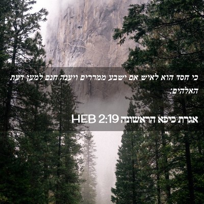 Picture 02 - אגרת כיפא הראשונה 2:19 HEB - כי חסד הוא לאיש אם ישבע - Bible Verse Picture