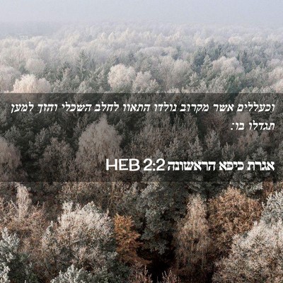 Picture 02 - אגרת כיפא הראשונה 2:2 HEB - וכעללים אשר מקרוב נולדו - Bible Verse Picture