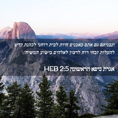 Picture 02 - אגרת כיפא הראשונה 2:5 HEB - ונבניתם גם אתם כאבנים חיות - Bible Verse Picture