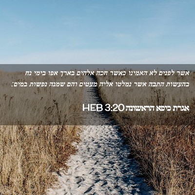 Picture 02 - אגרת כיפא הראשונה 3:20 HEB - אשר לפנים לא האמינו כאשר - Bible Verse Picture