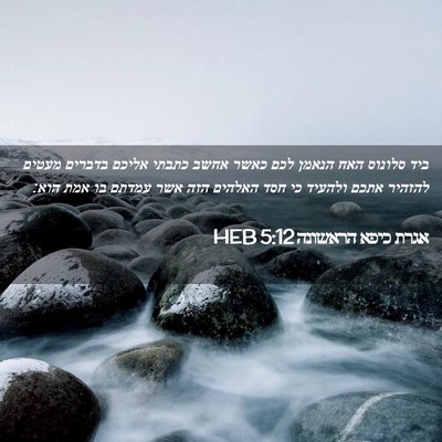 Picture 02 - אגרת כיפא הראשונה 5:12 HEB - ביד סלונוס האח הנאמן לכם - Bible Verse Picture