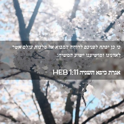 Picture 02 - אגרת כיפא השניה 1:11 HEB - כי כן יפתח לפניכם לרוחה - Bible Verse Picture
