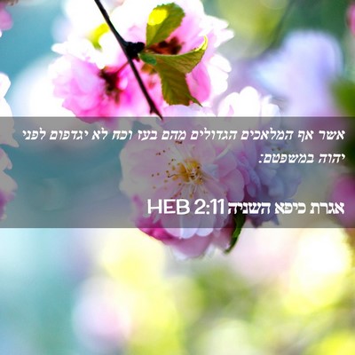 Picture 02 - אגרת כיפא השניה 2:11 HEB - אשר אף המלאכים הגדולים מהם - Bible Verse Picture