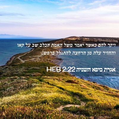 Picture 02 - אגרת כיפא השניה 2:22 HEB - ויקר להם כאשר יאמר משל האמת - Bible Verse Picture