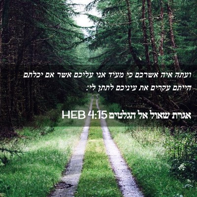 Picture 02 - אגרת שאול אל הגלטים 4:15 HEB - ועתה איה אשרכם כי מעיד אני - Bible Verse Picture
