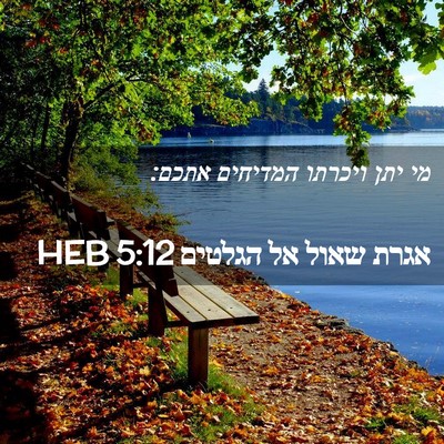Picture 02 - אגרת שאול אל הגלטים 5:12 HEB - מי יתן ויכרתו המדיחים - Bible Verse Picture