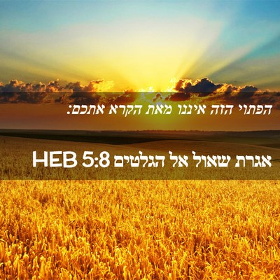 Picture 02 - אגרת שאול אל הגלטים 5:8 HEB - הפתוי הזה איננו מאת הקרא - Bible Verse Picture