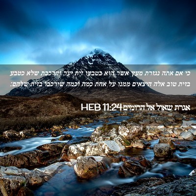 Picture 02 - אגרת שאול אל הרומים 11:24 HEB - כי אם אתה נגזרת מעץ אשר הוא - Bible Verse Picture