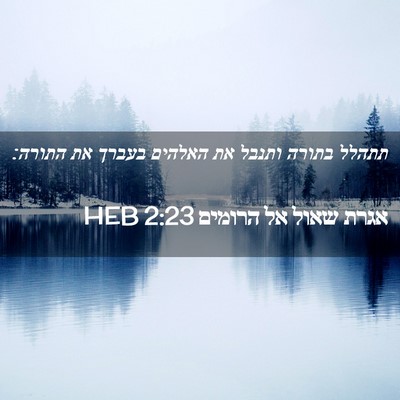 Picture 02 - אגרת שאול אל הרומים 2:23 HEB - תתהלל בתורה ותנבל את - Bible Verse Picture