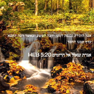 Picture 02 - אגרת שאול אל הרומים 5:20 HEB - אבל התורה נכנסה למען ירבה - Bible Verse Picture