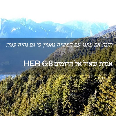 Picture 02 - אגרת שאול אל הרומים 6:8 HEB - והנה אם מתנו עם המשיח נאמין - Bible Verse Picture