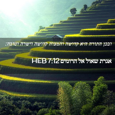 Picture 02 - אגרת שאול אל הרומים 7:12 HEB - ובכן התורה היא קדושה - Bible Verse Picture