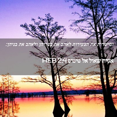 Picture 02 - אגרת שאול אל טיטוס 2:4 HEB - ומישרות את הצעירות לאהב את - Bible Verse Picture