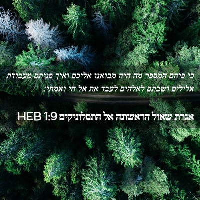 Picture 02 - אגרת שאול הראשונה אל התסלוניקים 1:9 HEB - כי פיהם המספר מה היה מבואנו - Bible Verse Picture