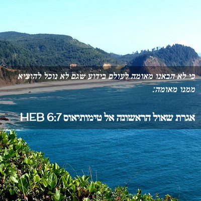 Picture 02 - אגרת שאול הראשונה אל טימותיאוס 6:7 HEB - כי לא הבאנו מאומה לעולם - Bible Verse Picture