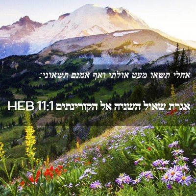 Picture 02 - אגרת שאול השניה אל הקורינתים 11:1 HEB - אחלי תשאו מעט אולתי ואף - Bible Verse Picture