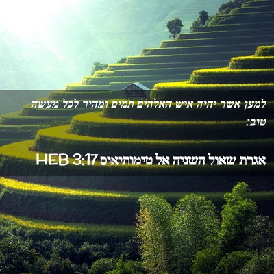 Picture 02 - אגרת שאול השניה אל טימותיאוס 3:17 HEB - למען אשר יהיה איש האלהים - Bible Verse Picture