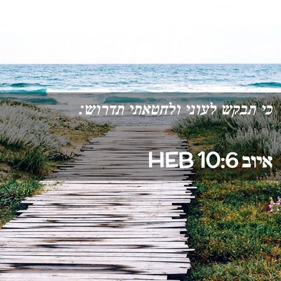 Picture 02 - איוב 10:6 HEB - כי תבקש לעוני ולחטאתי - Bible Verse Picture