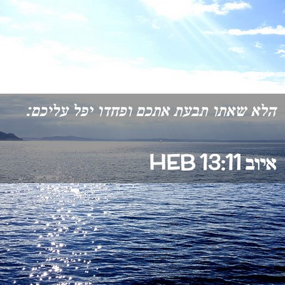 Picture 02 - איוב 13:11 HEB - הלא שאתו תבעת אתכם ופחדו - Bible Verse Picture