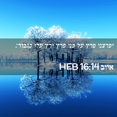 Picture 02 - איוב 16:14 HEB - יפרצני פרץ על פני פרץ ירץ - Bible Verse Picture