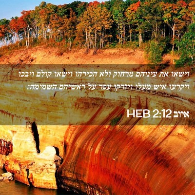 Picture 02 - איוב 2:12 HEB - וישאו את עיניהם מרחוק ולא - Bible Verse Picture