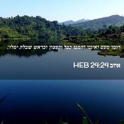 Picture 02 - איוב 24:24 HEB - רומו מעט ואיננו והמכו ככל - Bible Verse Picture