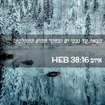Picture 02 - איוב 38:16 HEB - הבאת עד נבכי ים ובחקר תהום - Bible Verse Picture